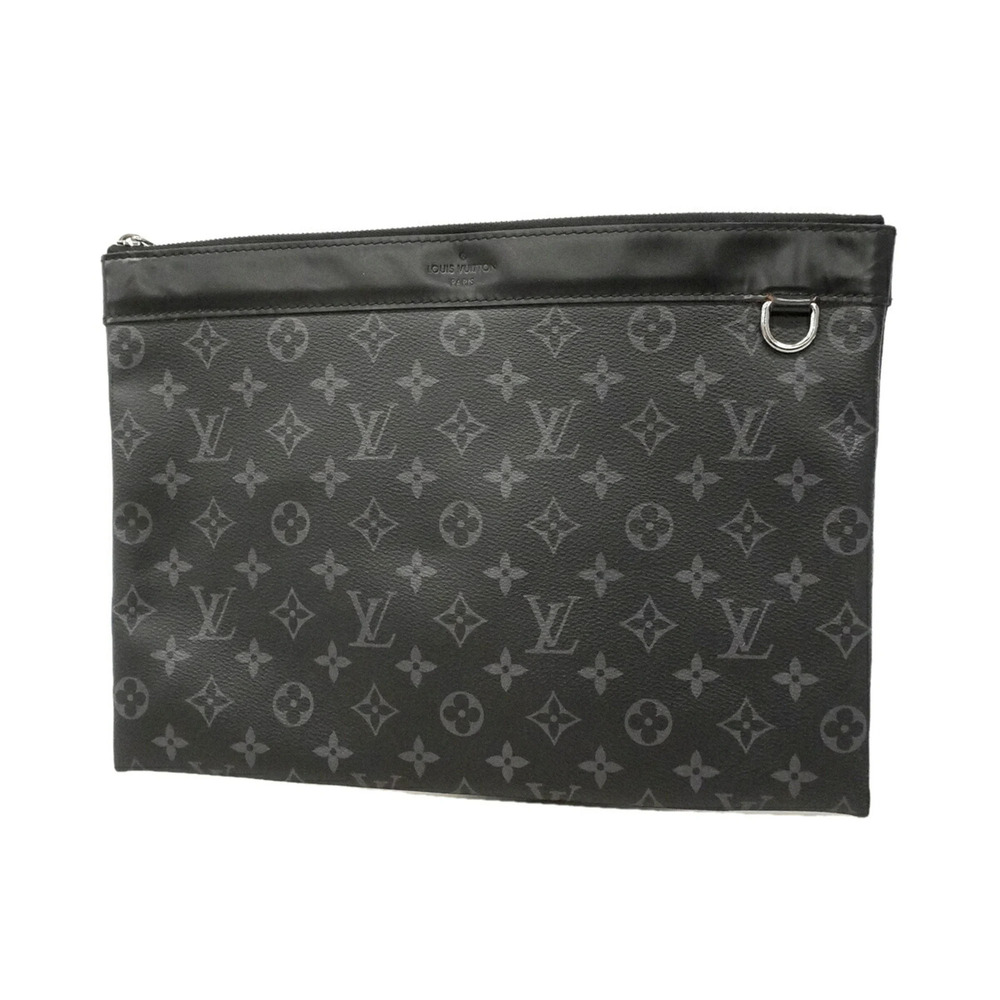 Louis Vuitton Monogram Eclipse Pochette Discovery Clutch Bag M62291 Black Men...
